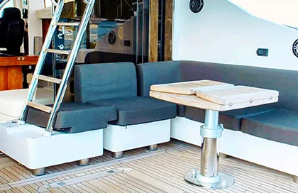azimut s6 yacht for sale AMF exterior table